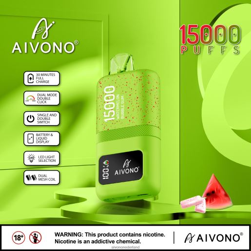 watermeloen kauwgom Aivono AIM magic 15000 P8J0665 | Aivono Nederland